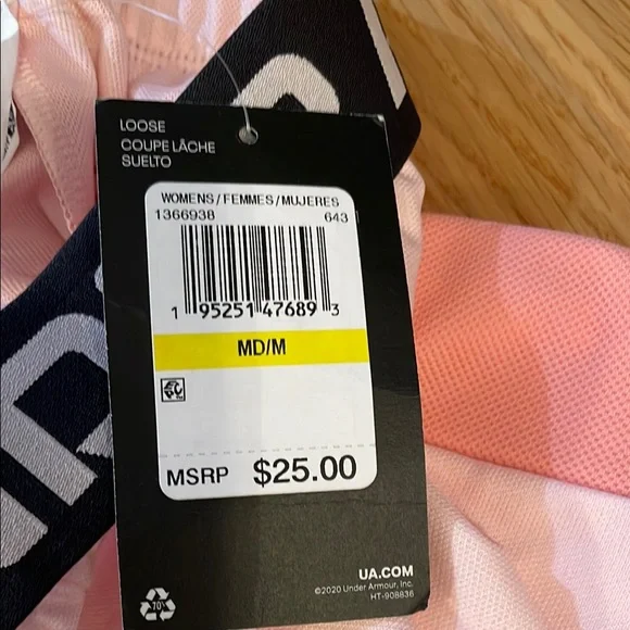 Under Armour Women's Pink Athletic Shorts - Picture 4 of 4